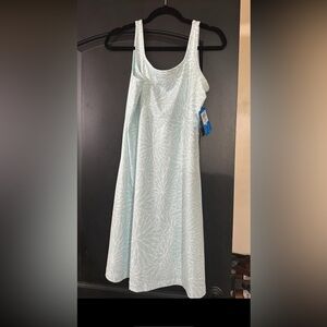 Light Blue Floral Sleeveless Dress